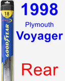 Rear Wiper Blade for 1998 Plymouth Voyager - Hybrid