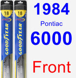 Front Wiper Blade Pack for 1984 Pontiac 6000 - Hybrid