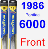 Front Wiper Blade Pack for 1986 Pontiac 6000 - Hybrid