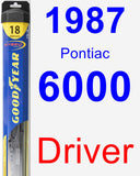 Driver Wiper Blade for 1987 Pontiac 6000 - Hybrid