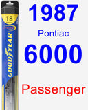 Passenger Wiper Blade for 1987 Pontiac 6000 - Hybrid