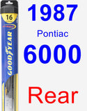 Rear Wiper Blade for 1987 Pontiac 6000 - Hybrid