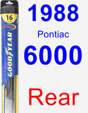 Rear Wiper Blade for 1988 Pontiac 6000 - Hybrid