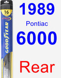 Rear Wiper Blade for 1989 Pontiac 6000 - Hybrid