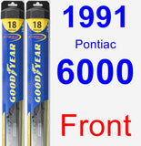 Front Wiper Blade Pack for 1991 Pontiac 6000 - Hybrid