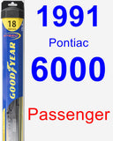 Passenger Wiper Blade for 1991 Pontiac 6000 - Hybrid