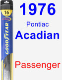 Passenger Wiper Blade for 1976 Pontiac Acadian - Hybrid