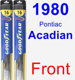 Front Wiper Blade Pack for 1980 Pontiac Acadian - Hybrid