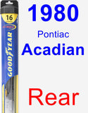 Rear Wiper Blade for 1980 Pontiac Acadian - Hybrid