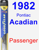 Passenger Wiper Blade for 1982 Pontiac Acadian - Hybrid