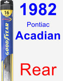 Rear Wiper Blade for 1982 Pontiac Acadian - Hybrid