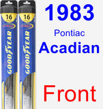 Front Wiper Blade Pack for 1983 Pontiac Acadian - Hybrid