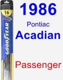 Passenger Wiper Blade for 1986 Pontiac Acadian - Hybrid