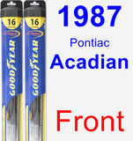 Front Wiper Blade Pack for 1987 Pontiac Acadian - Hybrid