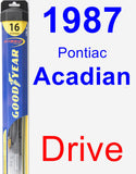 Driver Wiper Blade for 1987 Pontiac Acadian - Hybrid