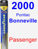 Passenger Wiper Blade for 2000 Pontiac Bonneville - Hybrid