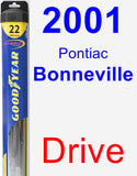 Driver Wiper Blade for 2001 Pontiac Bonneville - Hybrid