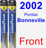 Front Wiper Blade Pack for 2002 Pontiac Bonneville - Hybrid