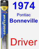 Driver Wiper Blade for 1974 Pontiac Bonneville - Hybrid