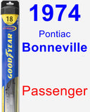 Passenger Wiper Blade for 1974 Pontiac Bonneville - Hybrid