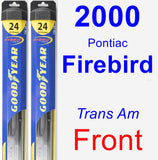 Front Wiper Blade Pack for 2000 Pontiac Firebird - Hybrid