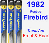 Front & Rear Wiper Blade Pack for 1982 Pontiac Firebird - Hybrid