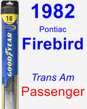 Passenger Wiper Blade for 1982 Pontiac Firebird - Hybrid