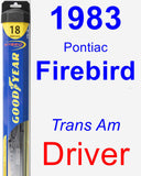 Driver Wiper Blade for 1983 Pontiac Firebird - Hybrid