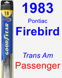 Passenger Wiper Blade for 1983 Pontiac Firebird - Hybrid