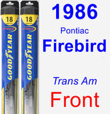 Front Wiper Blade Pack for 1986 Pontiac Firebird - Hybrid