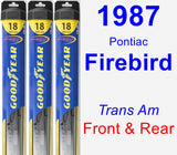 Front & Rear Wiper Blade Pack for 1987 Pontiac Firebird - Hybrid