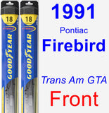 Front Wiper Blade Pack for 1991 Pontiac Firebird - Hybrid