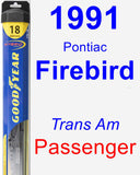 Passenger Wiper Blade for 1991 Pontiac Firebird - Hybrid