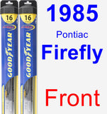 Front Wiper Blade Pack for 1985 Pontiac Firefly - Hybrid