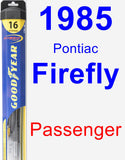 Passenger Wiper Blade for 1985 Pontiac Firefly - Hybrid