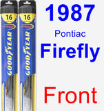 Front Wiper Blade Pack for 1987 Pontiac Firefly - Hybrid