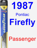 Passenger Wiper Blade for 1987 Pontiac Firefly - Hybrid