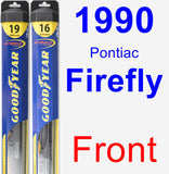 Front Wiper Blade Pack for 1990 Pontiac Firefly - Hybrid