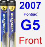 Front Wiper Blade Pack for 2007 Pontiac G5 - Hybrid