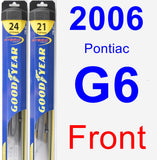 Front Wiper Blade Pack for 2006 Pontiac G6 - Hybrid