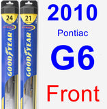 Front Wiper Blade Pack for 2010 Pontiac G6 - Hybrid