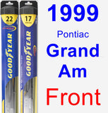 Front Wiper Blade Pack for 1999 Pontiac Grand Am - Hybrid