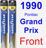 Front Wiper Blade Pack for 1990 Pontiac Grand Prix - Hybrid