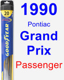 Passenger Wiper Blade for 1990 Pontiac Grand Prix - Hybrid