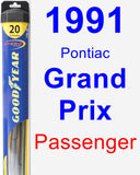 Passenger Wiper Blade for 1991 Pontiac Grand Prix - Hybrid