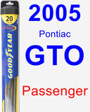 Passenger Wiper Blade for 2005 Pontiac GTO - Hybrid