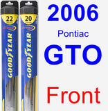 Front Wiper Blade Pack for 2006 Pontiac GTO - Hybrid