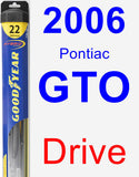 Driver Wiper Blade for 2006 Pontiac GTO - Hybrid