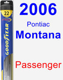 Passenger Wiper Blade for 2006 Pontiac Montana - Hybrid