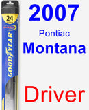 Driver Wiper Blade for 2007 Pontiac Montana - Hybrid